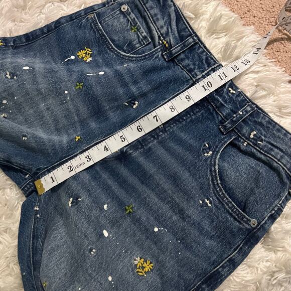 Pilcro Anthropologie The Icon Flare Embroidered Jeans Size 27 - Picture 10 of 11